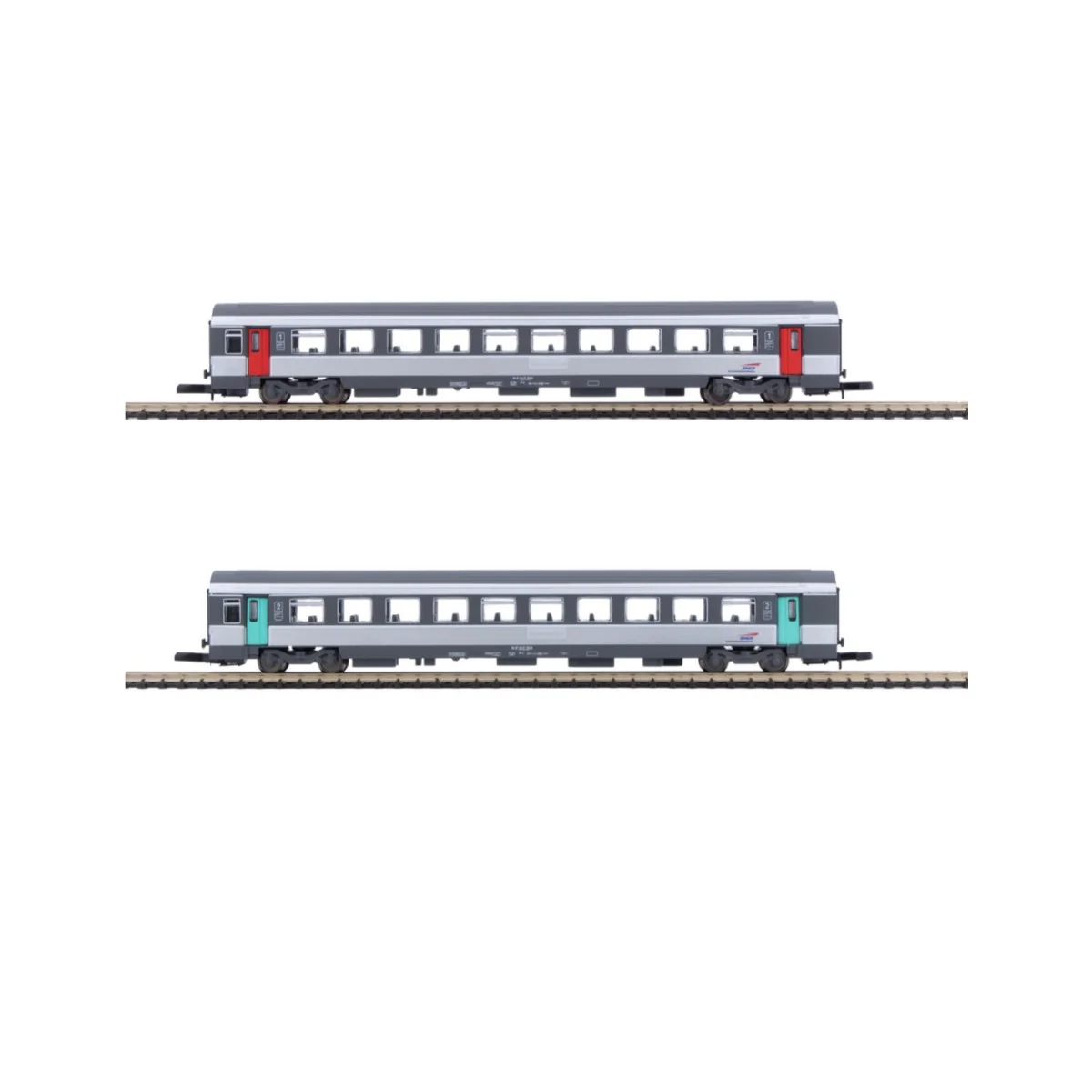 Azar V01-CPP1 Set de 2 voitures Corail Vtu, 1ère + 2ème classe, SNCF, logo Casquette, Z 1/220 AZAR Models AZAR_V01-CPP1 - 6