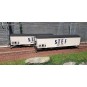 Lsm_30238-LS Models 30238 Set of 2 SNCF Frangeco LGS wagons, white, STEF blue, black roof - Lsm_30238