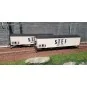 LS Models 30238 Set of 2 SNCF Frangeco LGS wagons, white, STEF blue... Lsm_30238-LS Models 30238 Set of 2 SNCF Frangeco LGS wagons, white, STEF blue, black roof - Lsm_30238