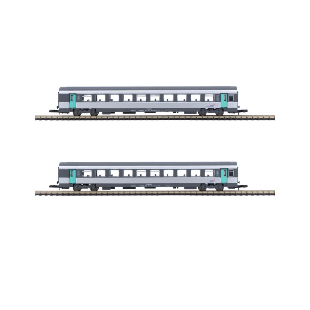 Azar V01-CPP2 Set of 2 Corail Vtu coaches, 2nd class, SNCF, Casquet...