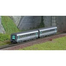 Azar V01-CPP2 Set de 2 voitures Corail Vtu, 2ème classe, SNCF, logo Casquette, Z 1/220 AZAR Models AZAR_V01-CPP2 - 1