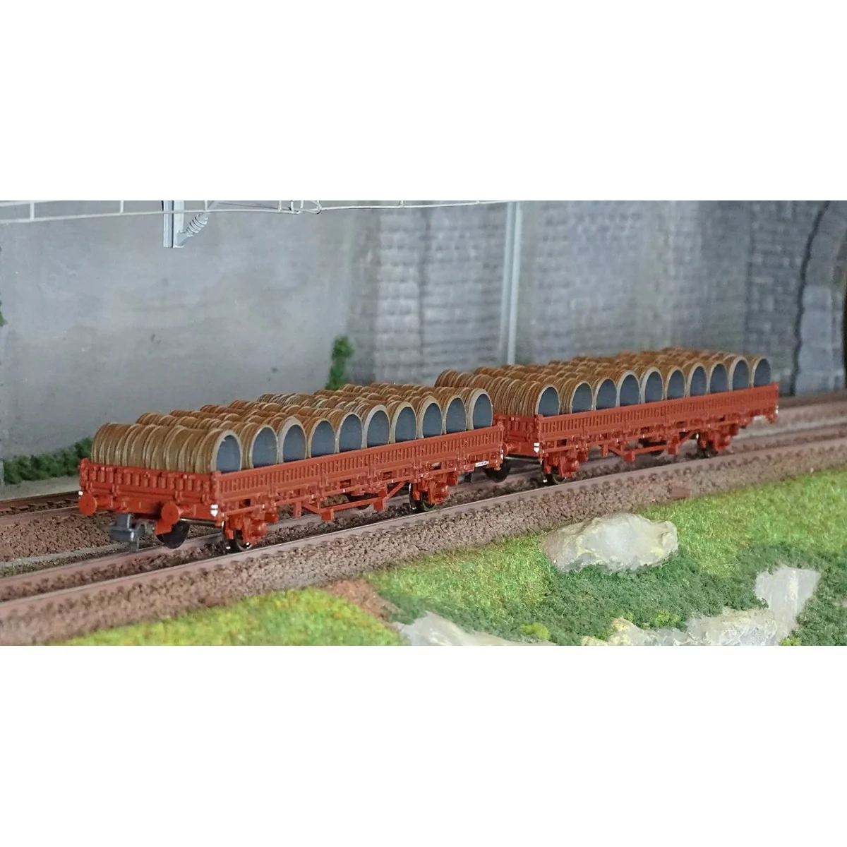 Roco 6600119 Set of 2 wagons with swiveling stanchions, type Ks, SN...