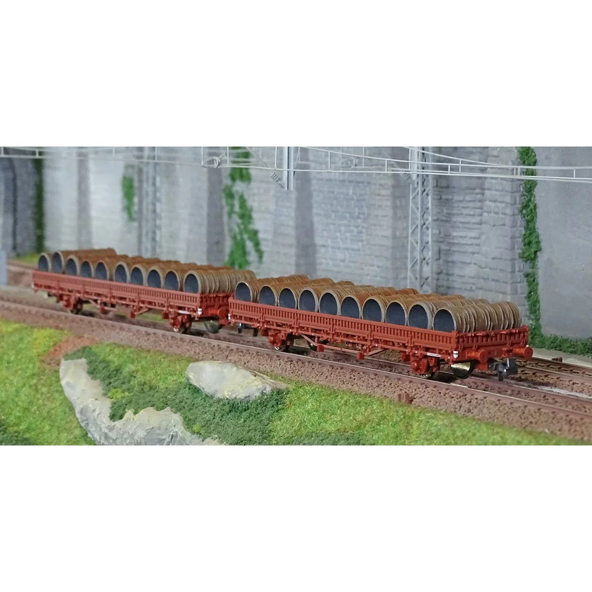 Roco 6600119 Set of 2 wagons with swiveling stanchions, type Ks, SN...