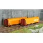Roco 6600161 Set of 2 sliding tarpaulin bogie wagons, Rilns type, S... Roco_6600161-Roco 6600161 Set of 2 sliding tarpaulin bogie wagons, Rilns type, SNCF, orange freight