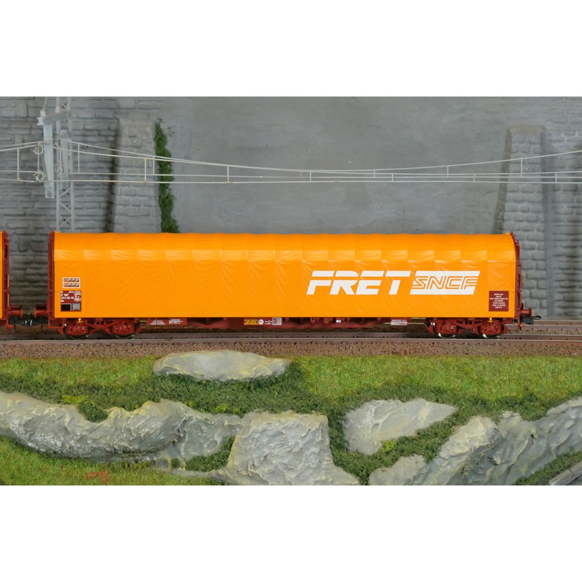 Roco 6600161 Set de 2 wagons bâche coulissante à bogies, type Rilns, SNCF, FRET oranges Roco Roco_6600161 - 4