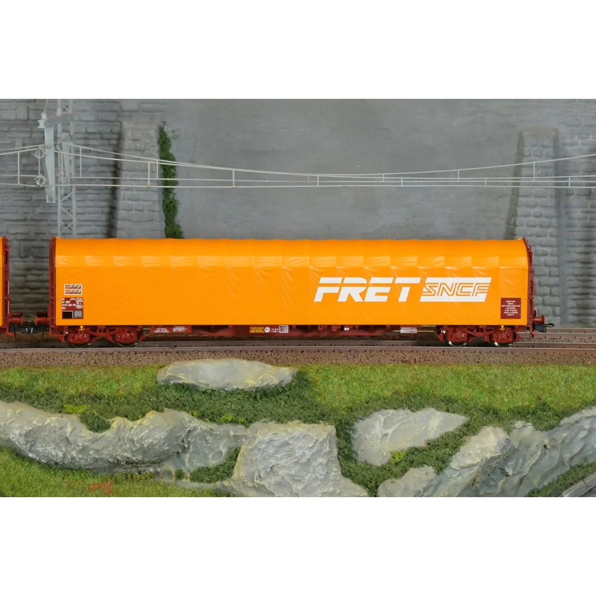 Roco 6600161 Set of 2 sliding tarpaulin bogie wagons, Rilns type, S... Roco 6600161 Set of 2 sliding tarpaulin bogie wagons, Rilns type, S...