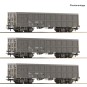 Roco_6600203-Roco 6600203 Set de 3 wagons tombereaux à bogies, type Fas, SNCF