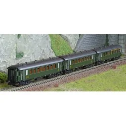 Fleischmann 6260067 Set de 3 voitures voyageurs 1x ABmyf / 2x Bmyf, SNCF, N - 1/160 Fleischmann Fle_6260067 - 1