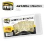 Airbrush stencils (x3) #1 Ammo A.MIG-8035-Airbrush Stencils (x3) No. 1 Ammo - A.MIG-8035