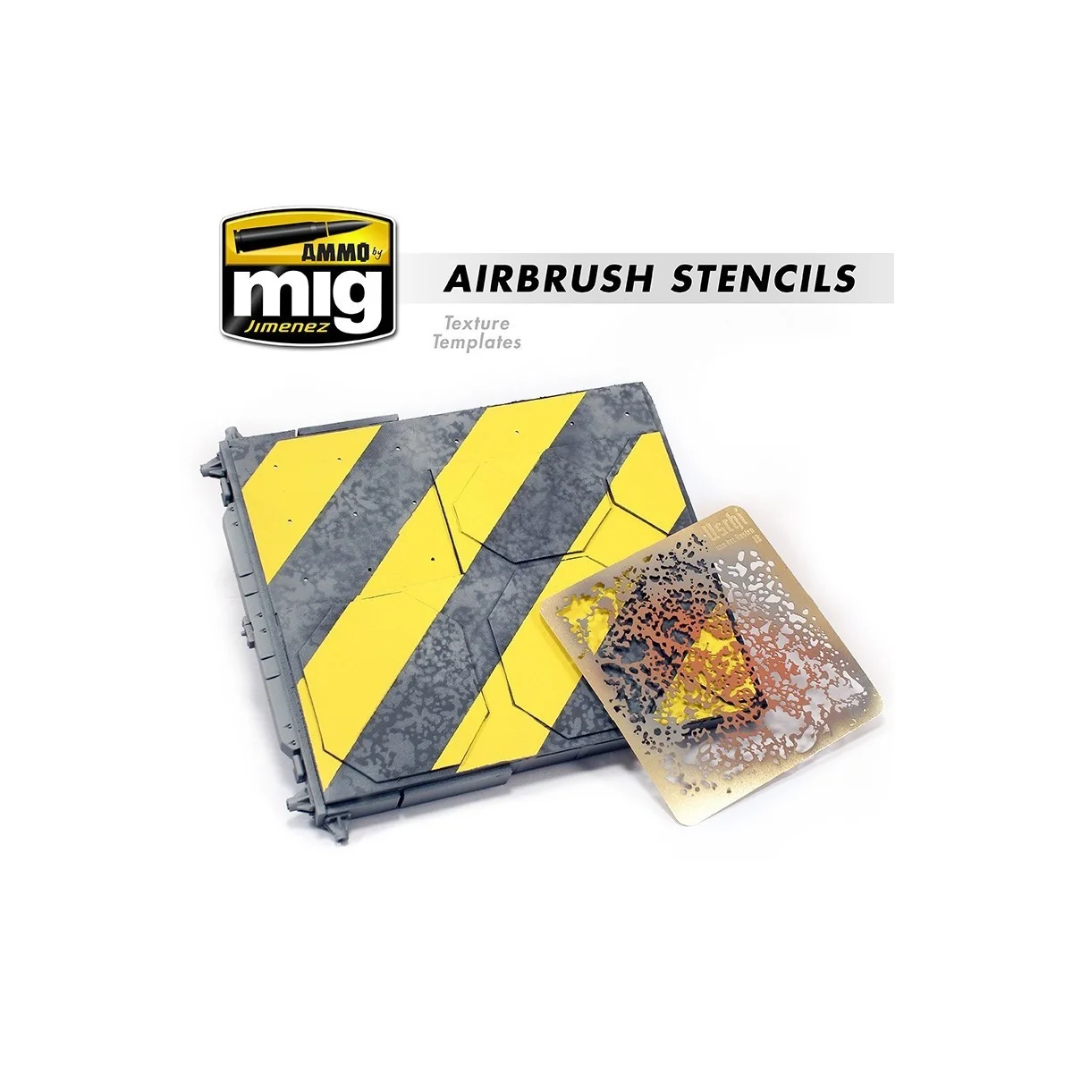 Pochoirs pour aérographe (x3) n°1 Ammo AMMO - MIG Jimenez A.MIG-8035 - 4 Pochoirs pour aérographe (x3) n°1 Ammo AMMO - MIG Jimenez A.MIG-8035 - 4