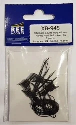 REE Modeles XB-945 Attelage CONDUCTEUR à AIMANT NEM362 XS Très Court (2 paires) Ree Modeles XB-945 - 1