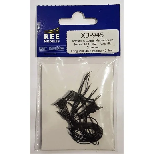 XB-945-REE Modeles XB-945 Driver's Coupling with NEM362 Magnet XS Very Short (2 pairs)