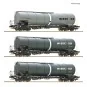 Roco 6600143 Set of 3 bogie tank wagons, Zacns type, Wascosa Roco_6600143-Roco 6600143 Set of 3 bogie tank wagons, Zacns type, Wascosa