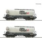 Roco_6600191-Roco 6600191 Set de 2 wagons silo, Jura Cement/Wascosa