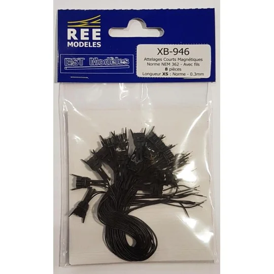 REE Modeles XB-946 Driver's Coupling with NEM362 Magnet XS Very Sho... XB-946-REE Modeles XB-946 Driver's Coupling with NEM362 Magnet XS Very Short (8 pairs)
