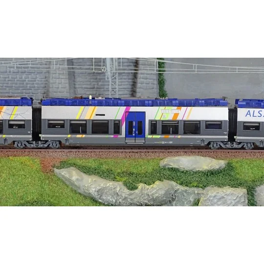 Lsm_10093S-LS Models 10093S Autorail AGC Z 27887, 4 caisses, Bleu / Gris, livrée ALSACE, digital sonore