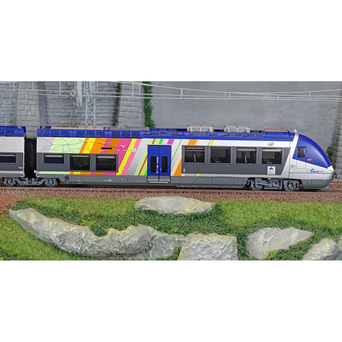 LS Models 10093S Autorail AGC Z 27887, 4 caisses, Bleu / Gris, livrée ALSACE, digital sonore Ls models Lsm_10093S - 5