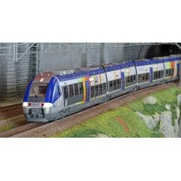 LS Models 10093 Autorail AGC Z 27887, 4 caisses, Bleu / Gris, livrée ALSACE Ls models Lsm_10093 - 1