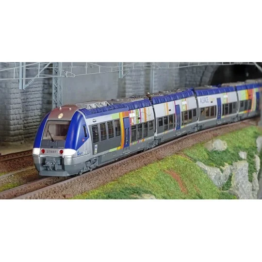 Lsm_10093-LS Models 10093 Autorail AGC Z 27887, 4 caisses, Bleu / Gris, livrée ALSACE