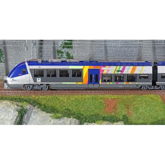 Lsm_10093-LS Models 10093 AGC Z 27887 Railcar, 4 cars, Blue/Grey, Alsace livery