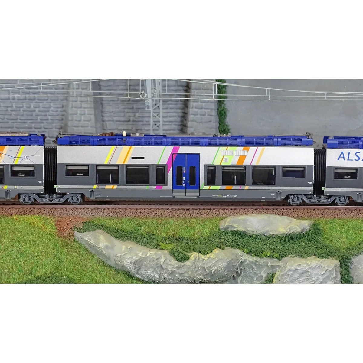 LS Models 10093 Autorail AGC Z 27887, 4 caisses, Bleu / Gris, livrée ALSACE Ls models Lsm_10093 - 3