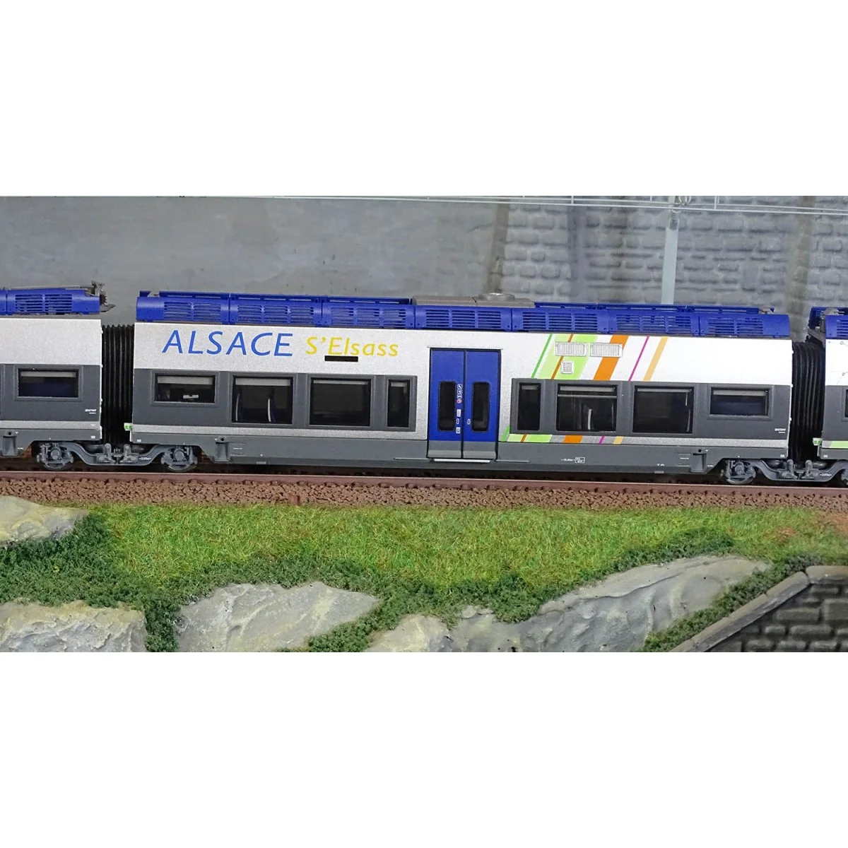 LS Models 10093 Autorail AGC Z 27887, 4 caisses, Bleu / Gris, livrée ALSACE Ls models Lsm_10093 - 4