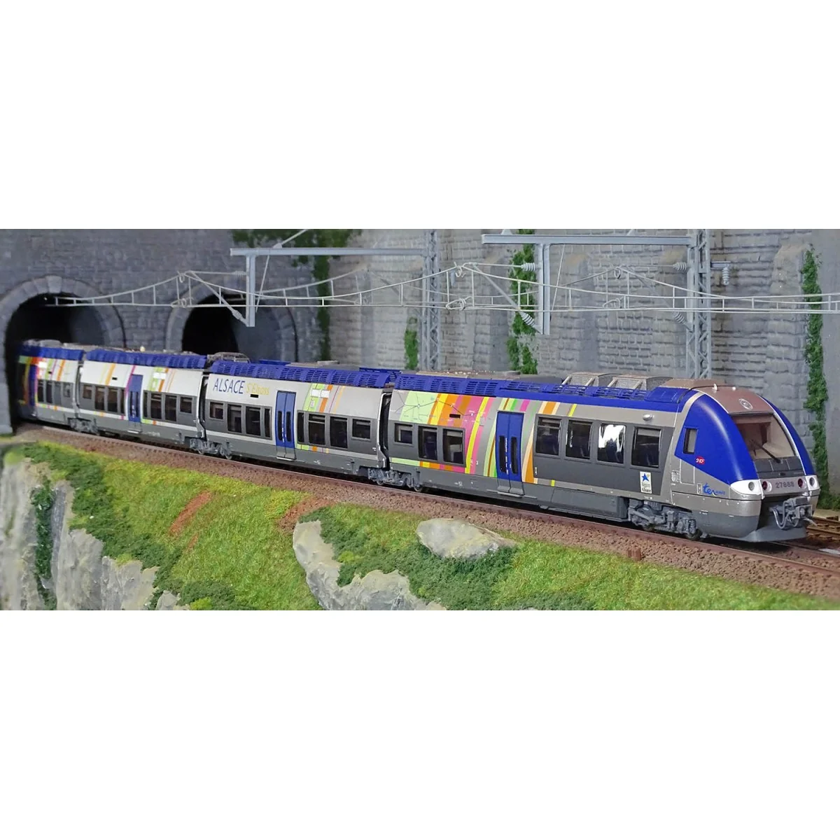 LS Models 10093 Autorail AGC Z 27887, 4 caisses, Bleu / Gris, livrée ALSACE Ls models Lsm_10093 - 6