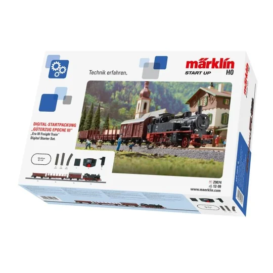 Marklin_29074-Marklin 29074 DB Class 74 Steam Freight Train Starter Set, Digital - Marklin_29074