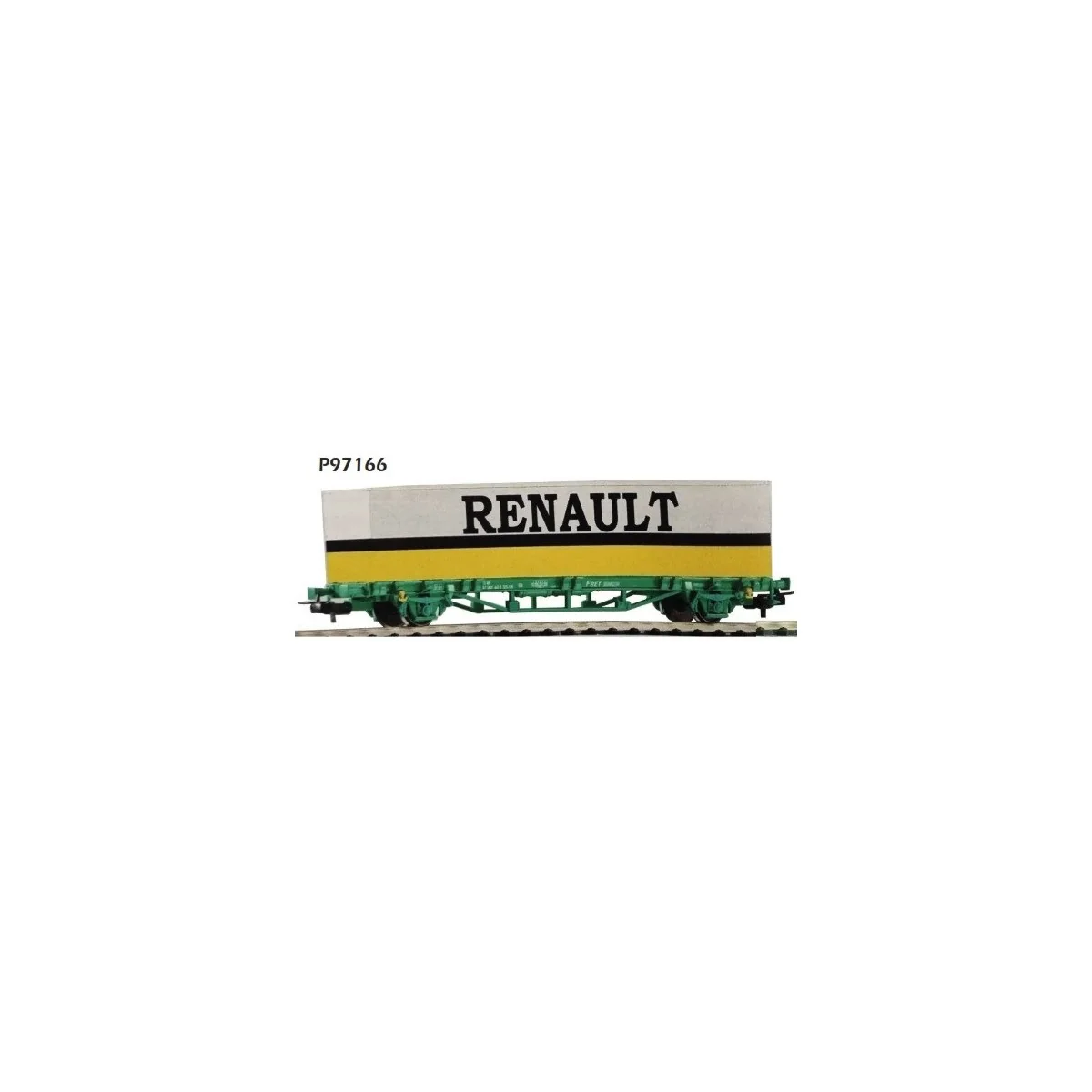 Piko 97166 2-axle flat wagon with 40' Renault container - Piko_97166