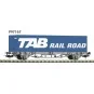 Piko 97167 2-axle flat wagon with 40' Tab Rail Road container Piko_97167-Piko 97167 2-axle flat wagon with 40' Tab Rail Road container