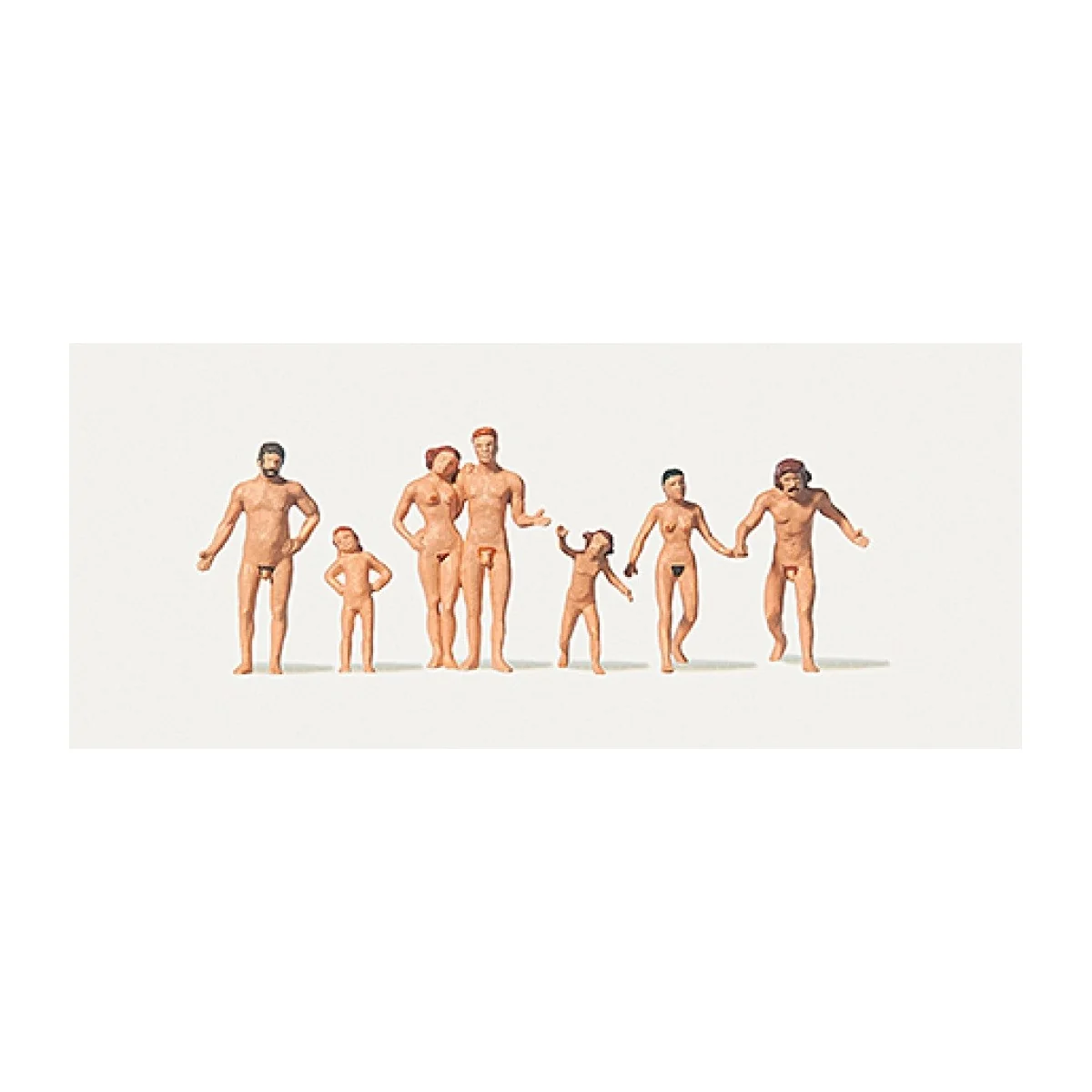 Preiser 0212533 Characters, Nudist Family at the Beach Preiser 0212533 Characters, Nudist Family at the Beach