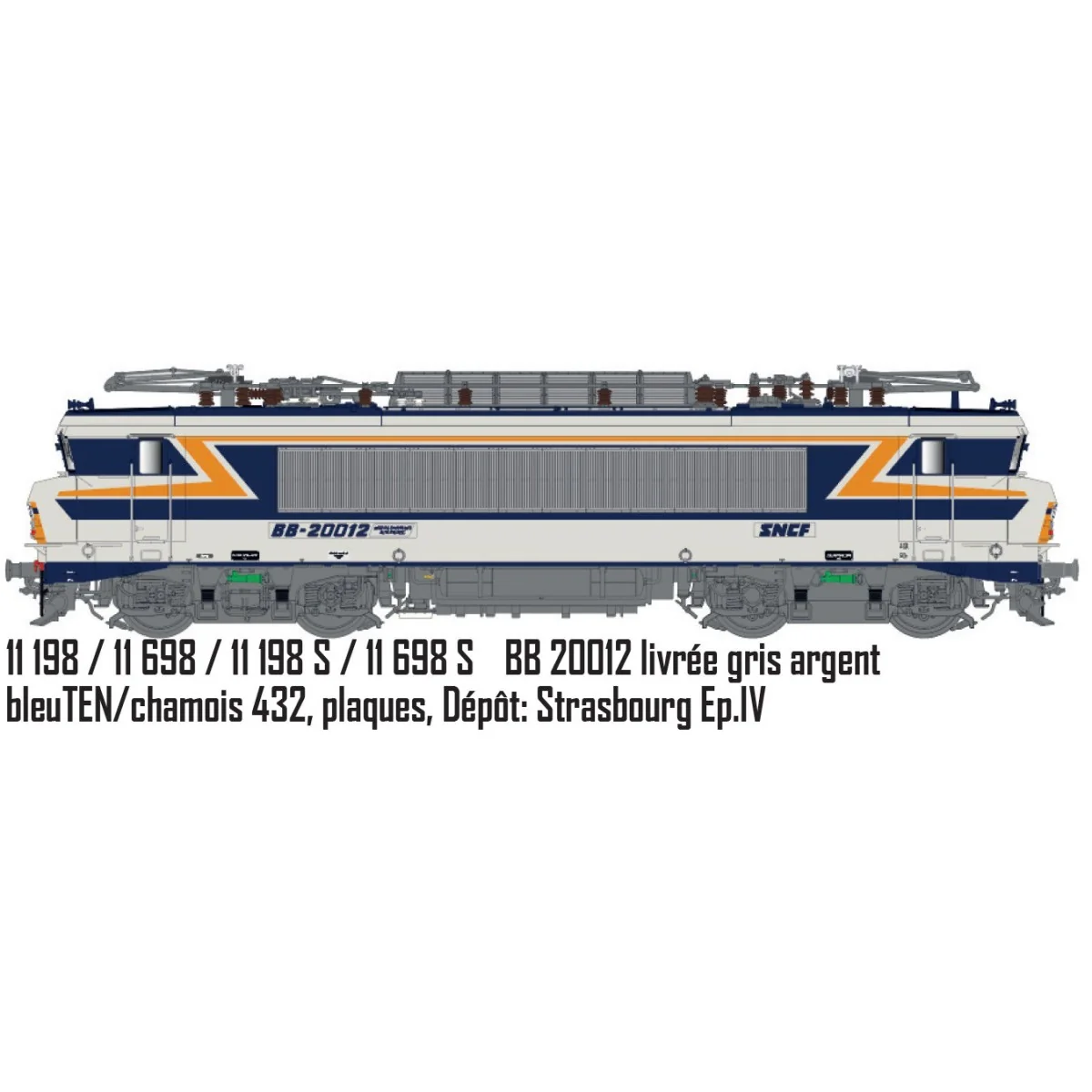 LS Models 11198S SNCF BB 20012 electric locomotive, blue, Strasbour...