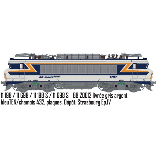 Lsm_11198-LS Models 11198 SNCF BB 20012 electric locomotive, blue TEN, Strasbourg