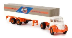 Sai 2571 Berliet TLR8 semi-trailer truck with tarpaulin cover, Oran...