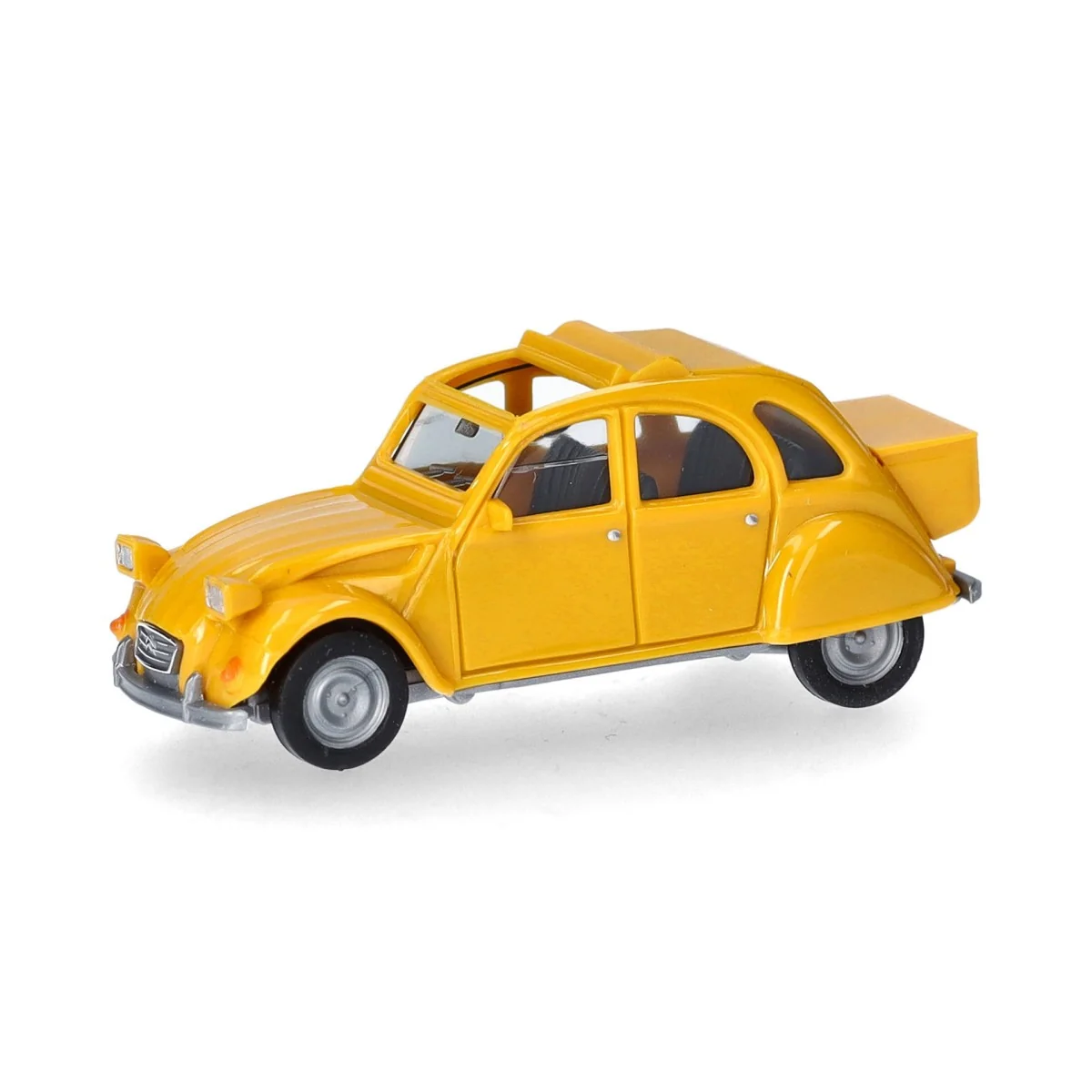 Herpa 027632-006 2CV car with open top and trunk, mimosa yellow - H...