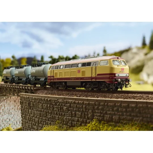Trix_11160-MiniTrix 11160 Coffret de départ train marchandises avec série 217 électrique, DB AG, échelle N