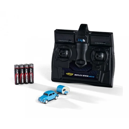 500504148-Volkswagen Coccinelle avec remorque 2.4GHz RTR 1/87 Carson - 500504148