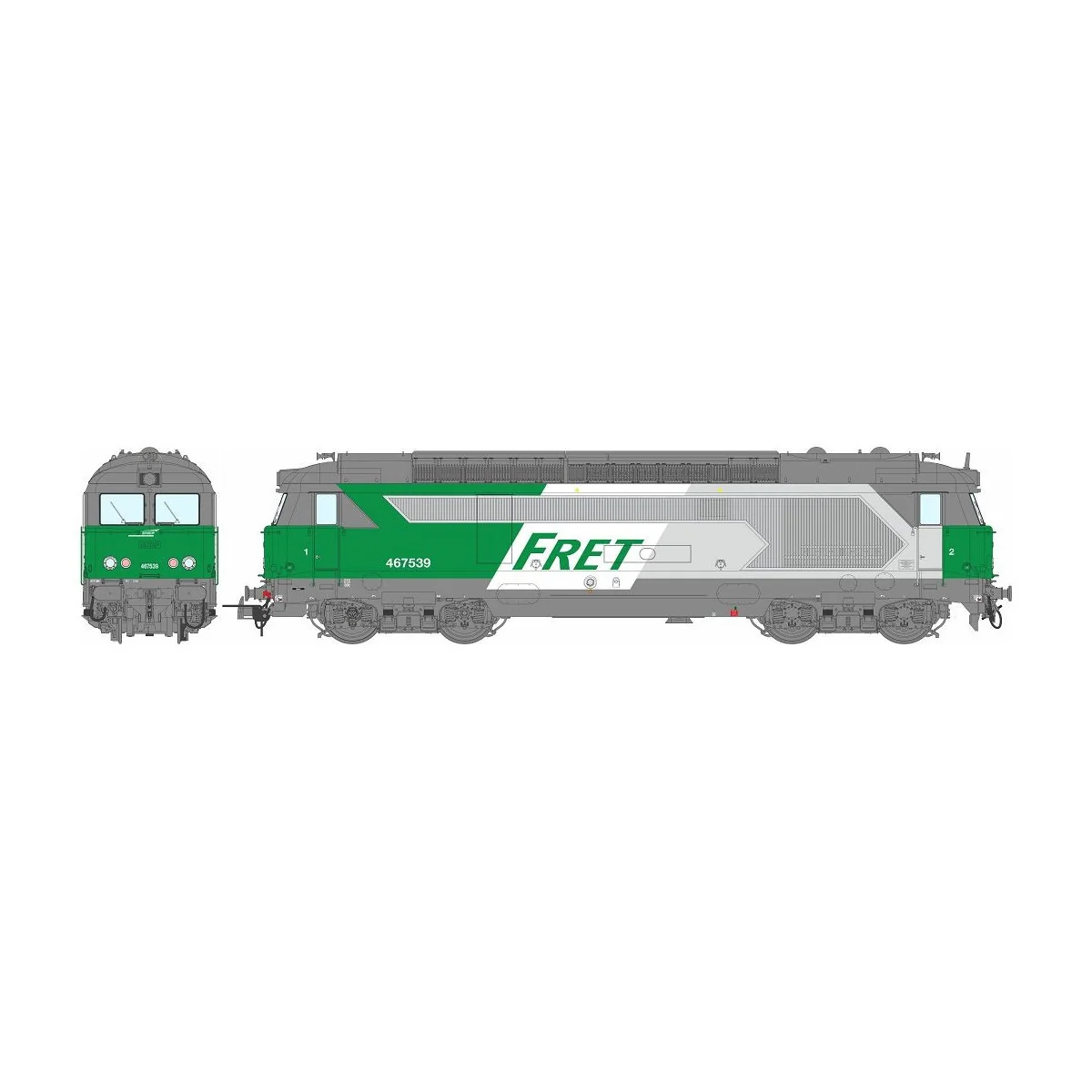 Ree Modeles MB168 Locomotive diesel BB 67539, Livrée FRET, Nevers, SNCF Ree Modeles MB-168 - 4