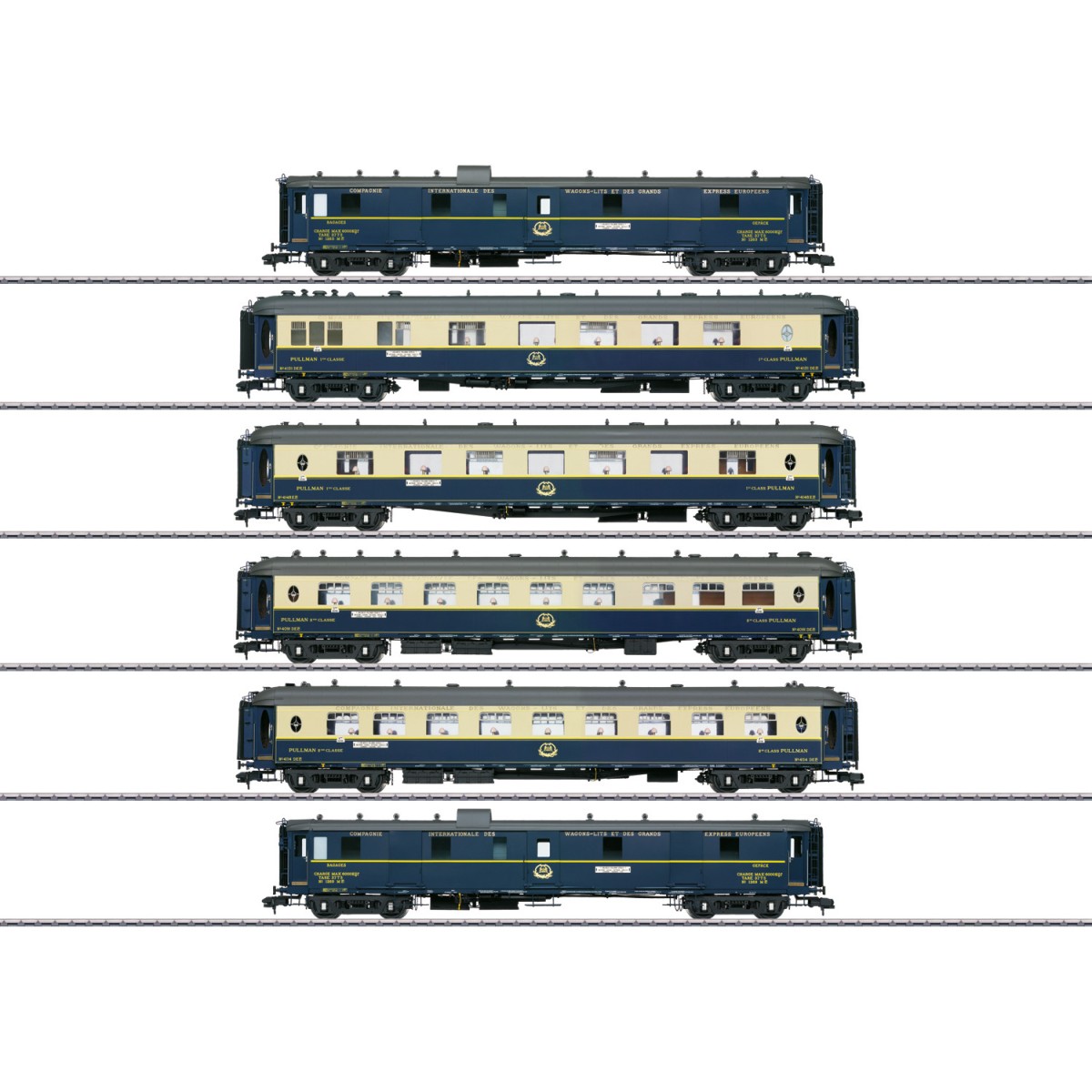 Marklin 58000 Set of 6 CIWL coaches, EDELWEISS Pullman Express, 1 s... Marklin 58000 Set of 6 CIWL coaches, EDELWEISS Pullman Express, 1 s...