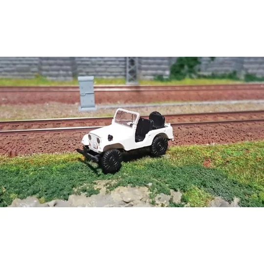 Sai_58902-Brekina 58902 Jeep Universal, White - Sai_58902