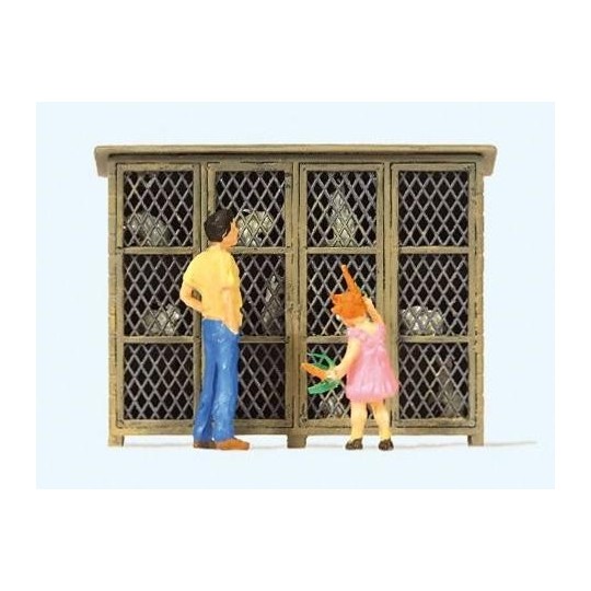 PREISER_28099-Preiser 28099 Personnage, Cages à lapins