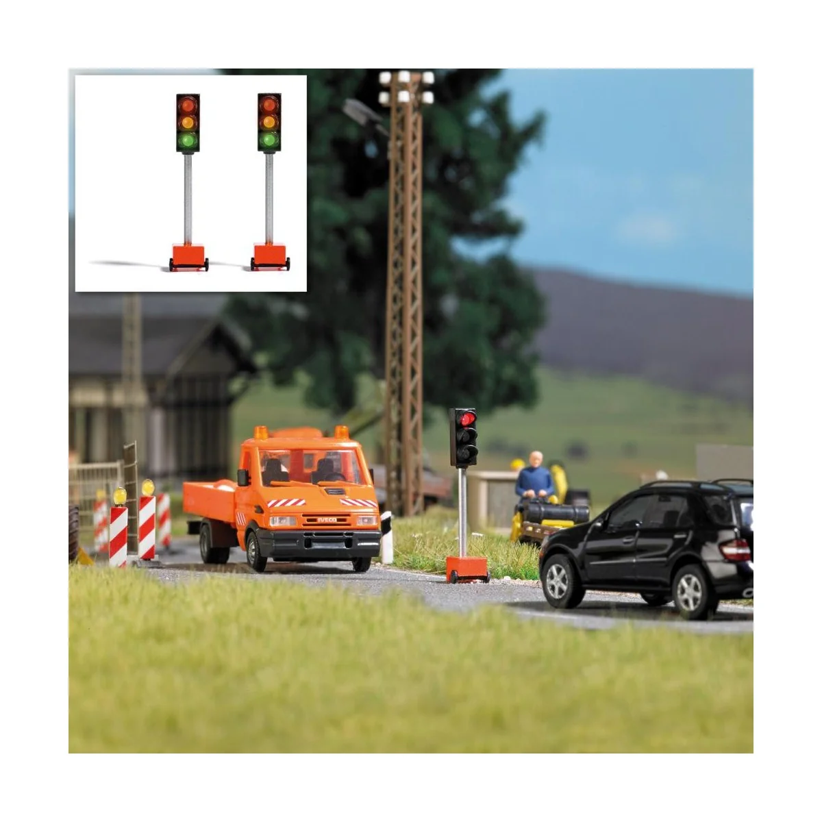 Busch 5451 Signalisation routière, Feux tricolores de chantier Busch Busch_5451 - 1