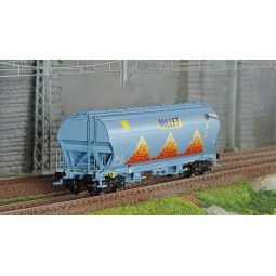 Ls Models 30588 Wagons trémie Tagnpps, bleu clair, nouveau logo Millet, avec soleil Ls models LSM_30588 - 1