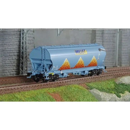 LS Models 30589 Tagnpps hopper wagons, light blue, new Millet logo LSM_30589-LS Models 30589 Tagnpps hopper wagons, light blue, new Millet logo
