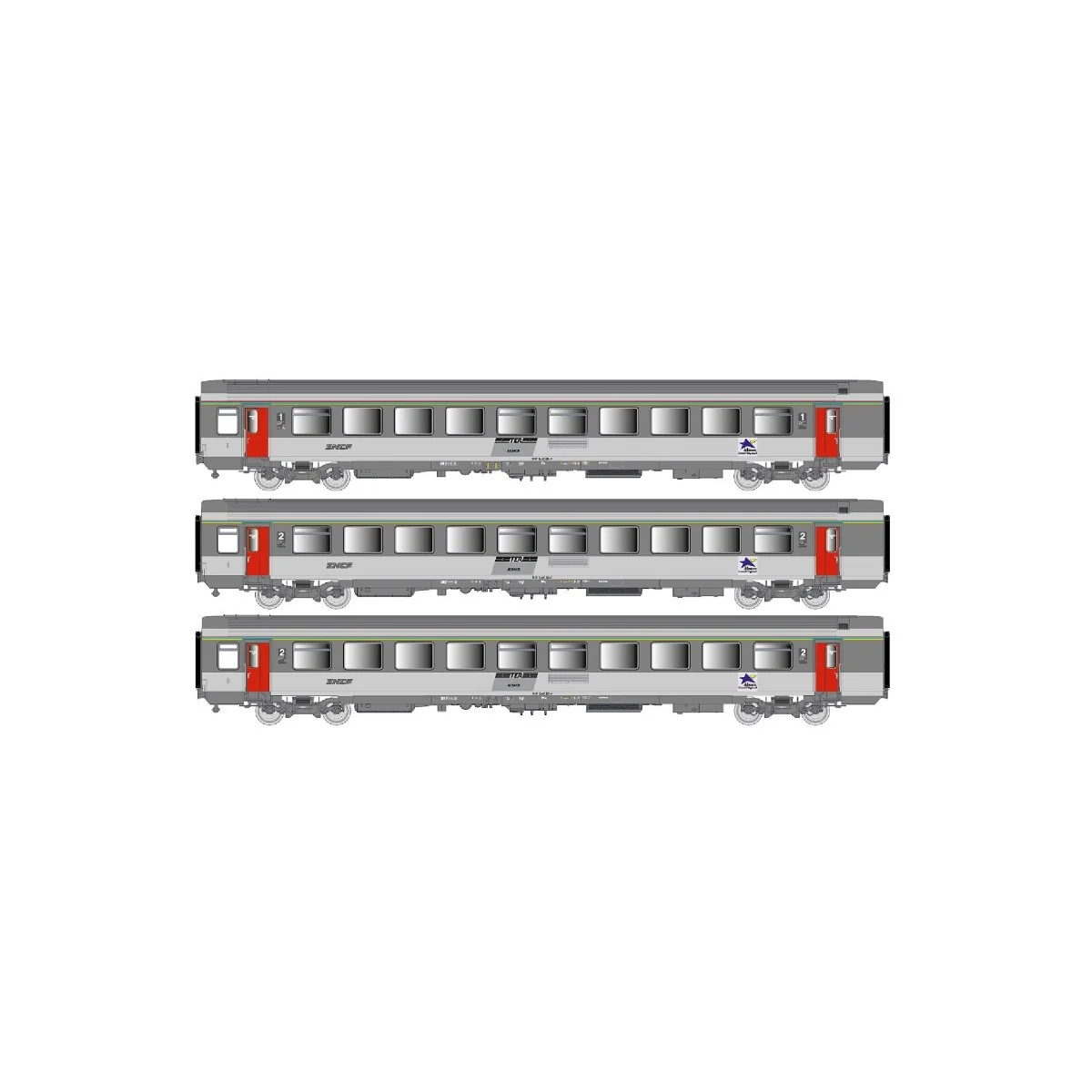 LS Models 41219 Set of 3 VTU coaches, A10tu / B11tu / B11tux, TER A...