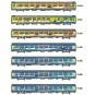 MW_2401-Models Word 2401 Set of 7 VTU coaches, original Teoz livery, cap logo, SNCF, illuminated