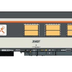 LS Models 40145 Voiture restaurant Gril Express, livrée corail, logo encadré, SNCF, éclairée Ls models LSM_40145 - 1