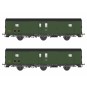 MW_104-Models World 104 Set de 2 Wagons fourgons 3 essieux, PLM, Dqd2m, Vert 306, ep.IIIc-d, feux fin de convoi
