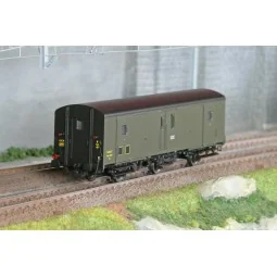 Models World 101 Wagon fourgon 3 essieux, PLM, Dqd2m, Vert 306, ep.IIIb, feux fin de convoi Models World MW_101 - 1
