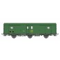 MW_107-Models World 107 Three-axle baggage car, PLM, Dd2, Green 301, yellow SNCF logo, ep.IVa, end-of-train lights